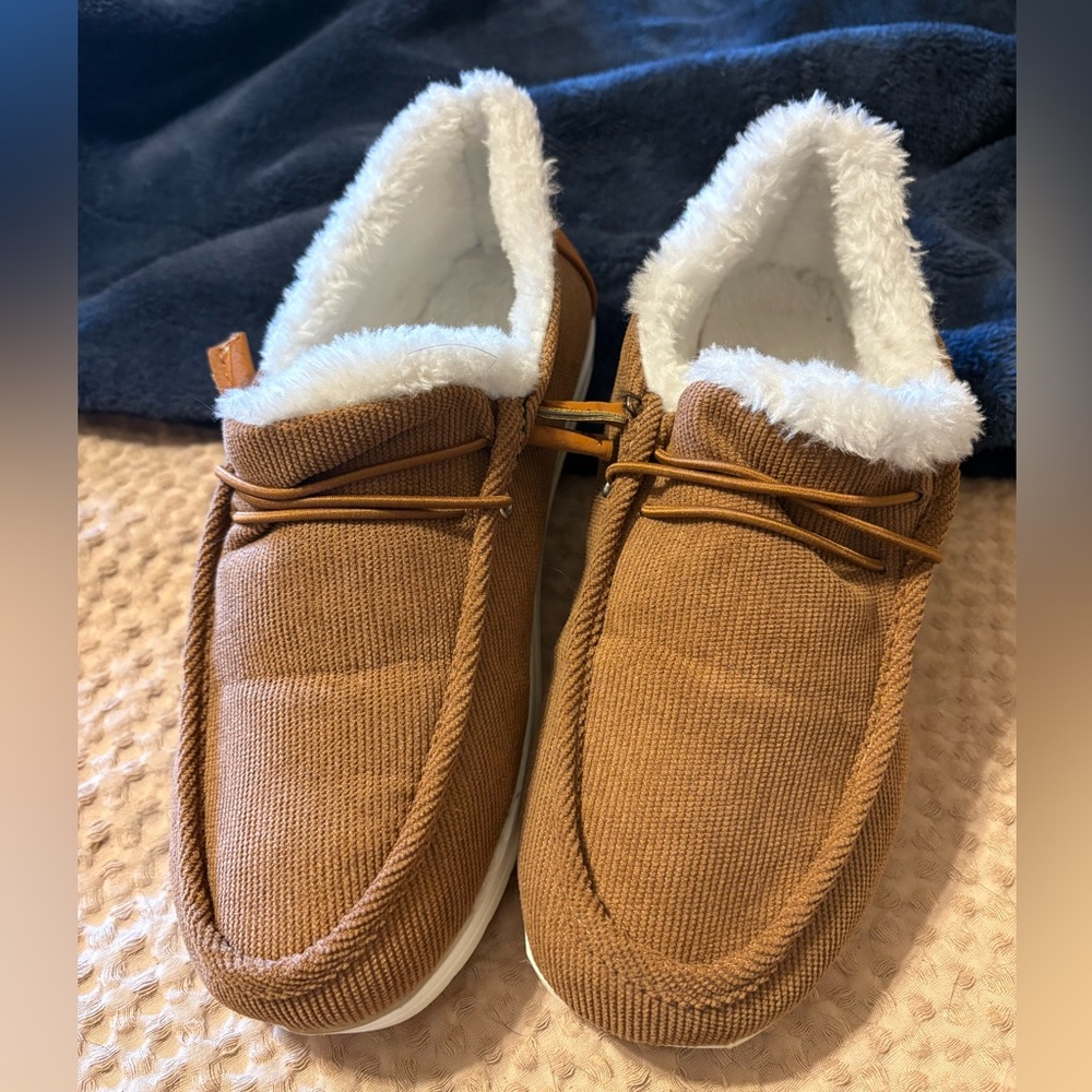 Cozy Light Brown Women’s Slip-On Shoes